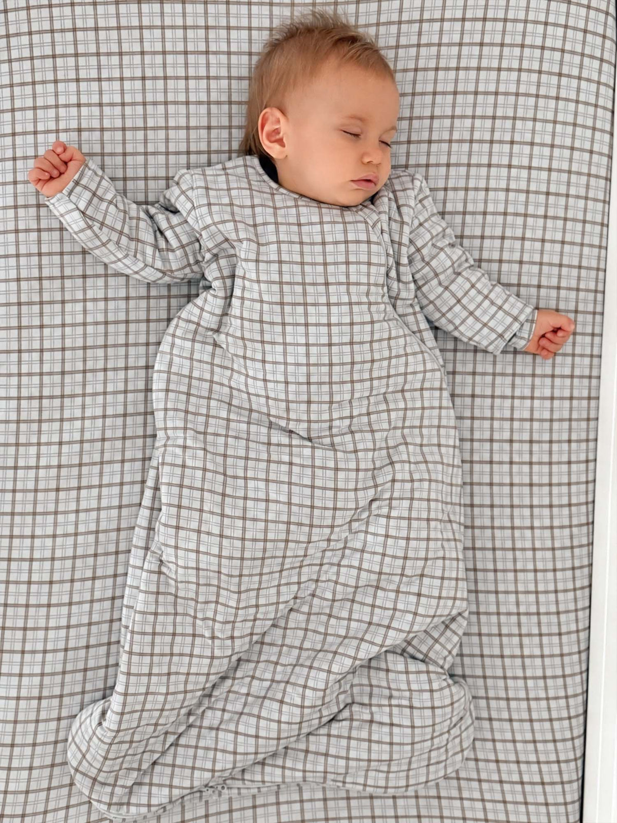 Plaid Bamboo Crib Sheet