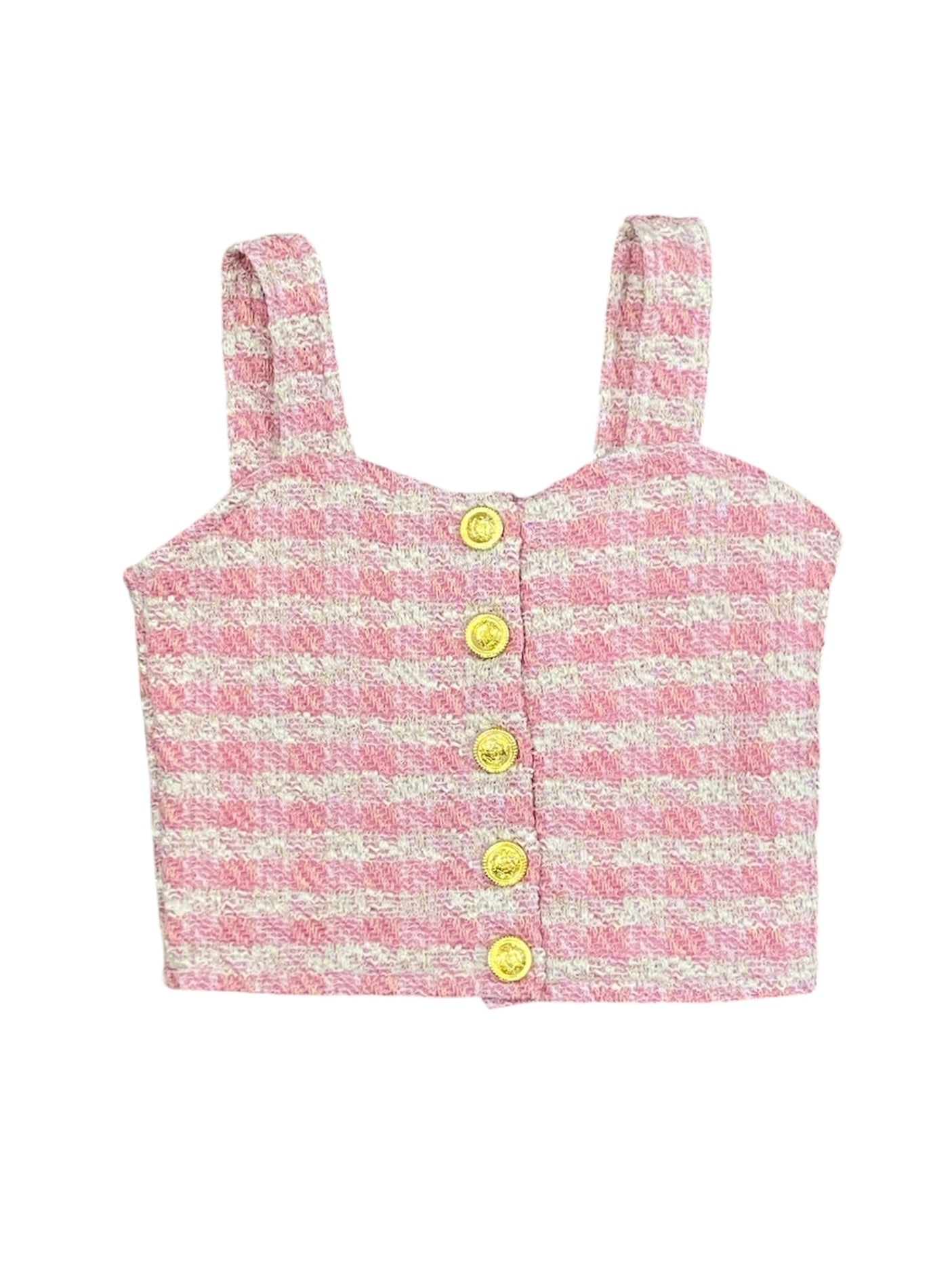 Pink Tweed Tank