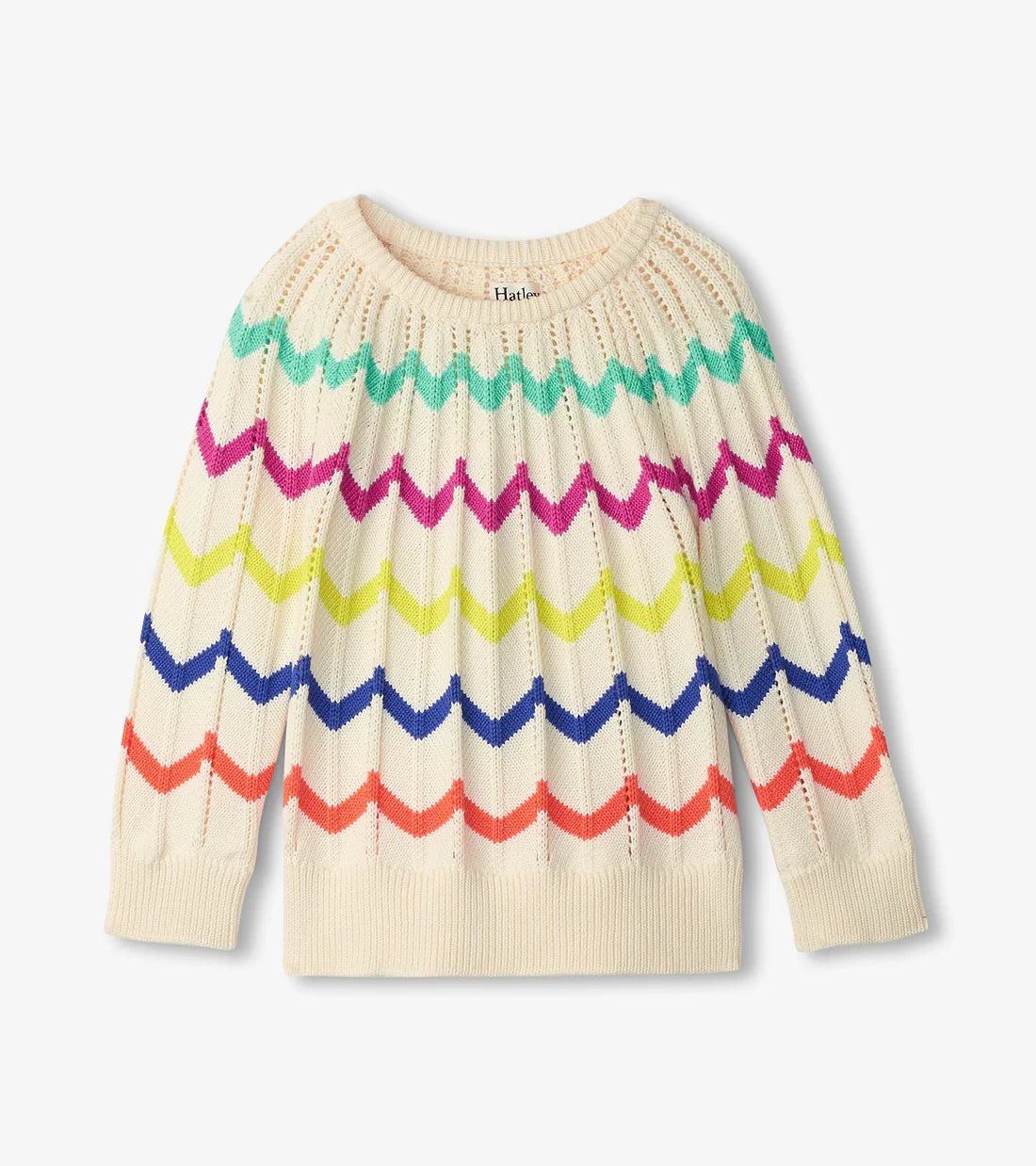 Rainbow Chevron Raglan Sweater