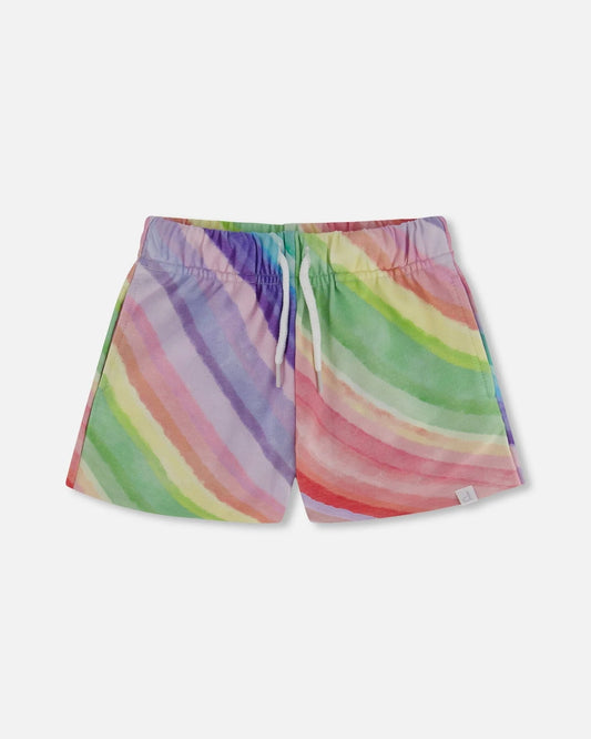 French Terry Rainbow Stripe Short