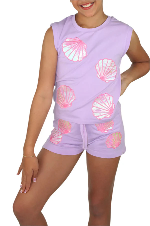 Seashells Applique Shorts