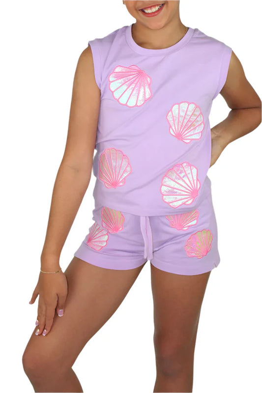 Seashells Applique Shorts