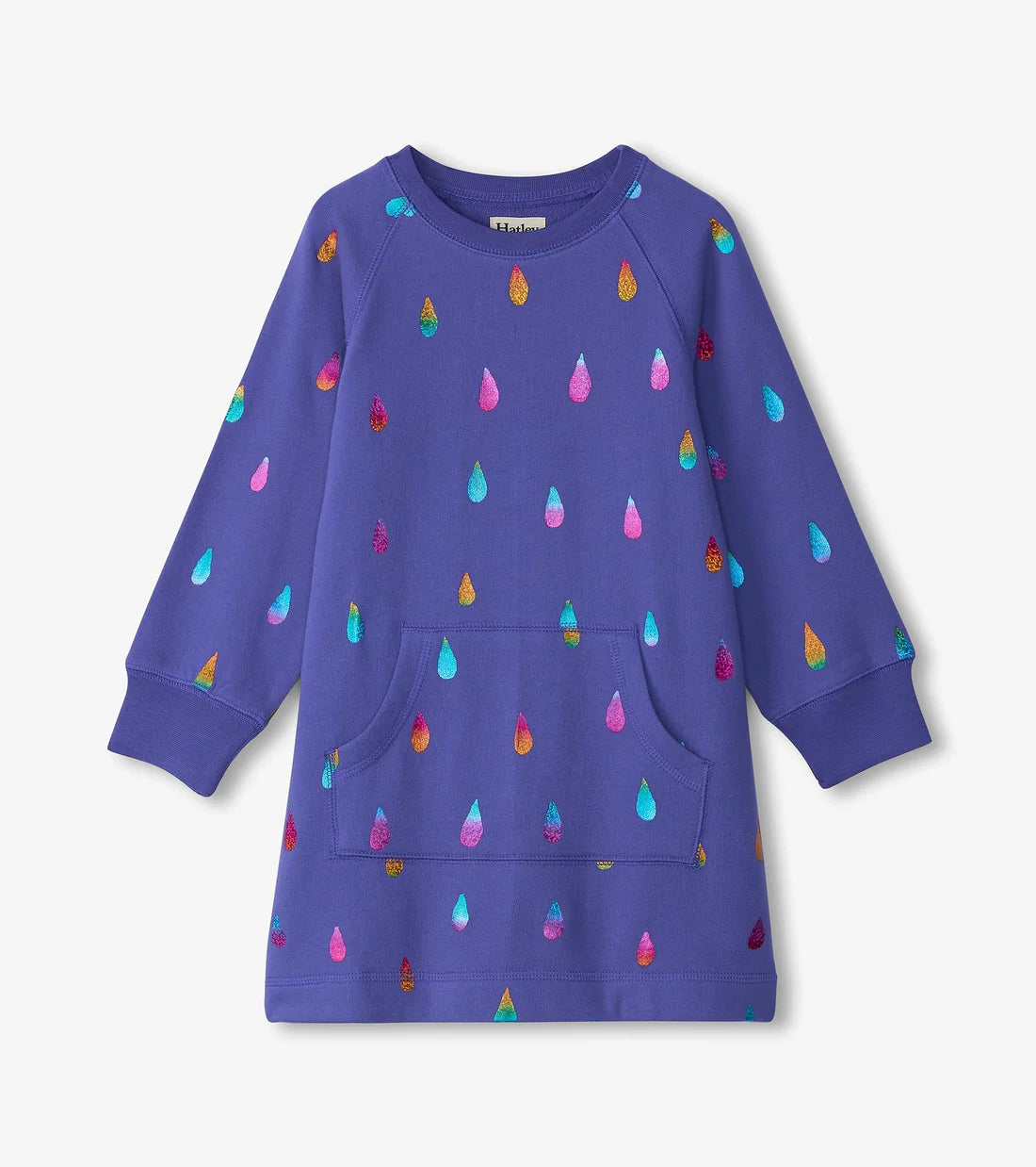 Rainbow Raindrops Sweater Dress