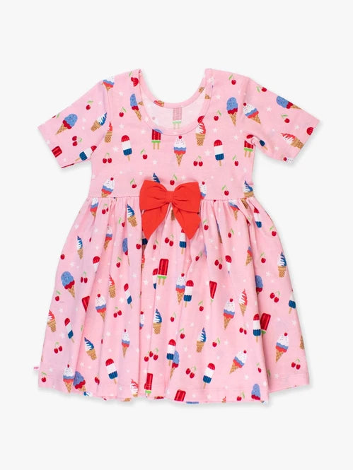 Sweet Freedom Knit Short Sleeve Twirl Dress