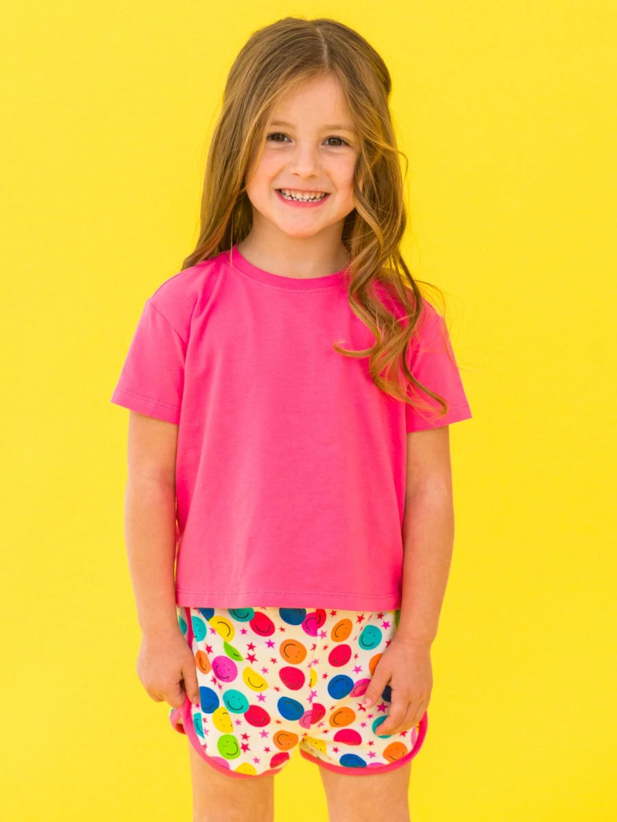 Star Smile Girls Short & Graphic Tee Set