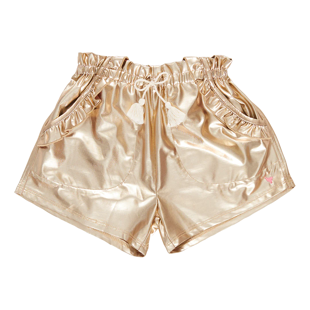 Gold Lame Theodore Short