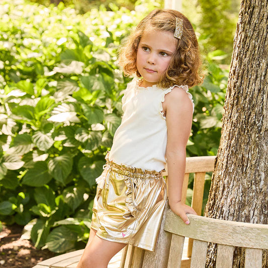 Gold Lame Theodore Short