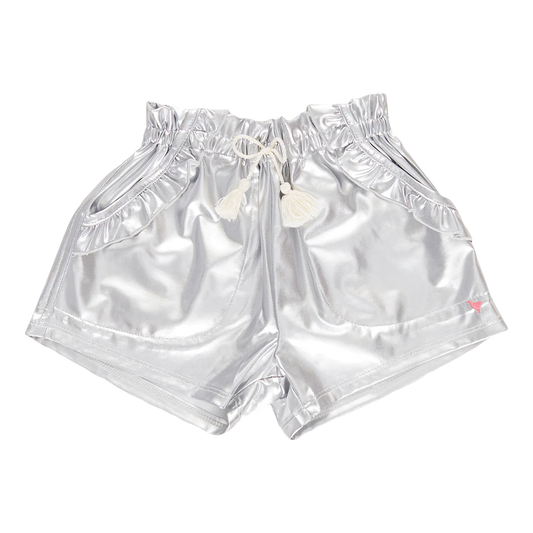 Silver Lame Theodore Shorts