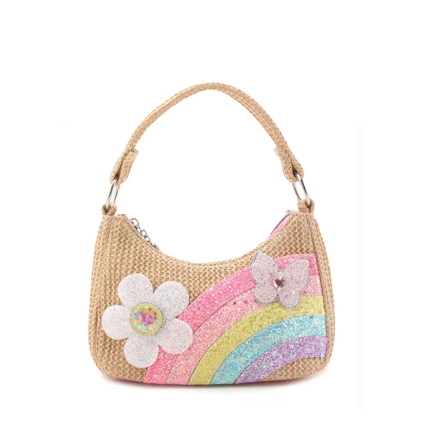 Straw Daisy Mini Hobo Bag