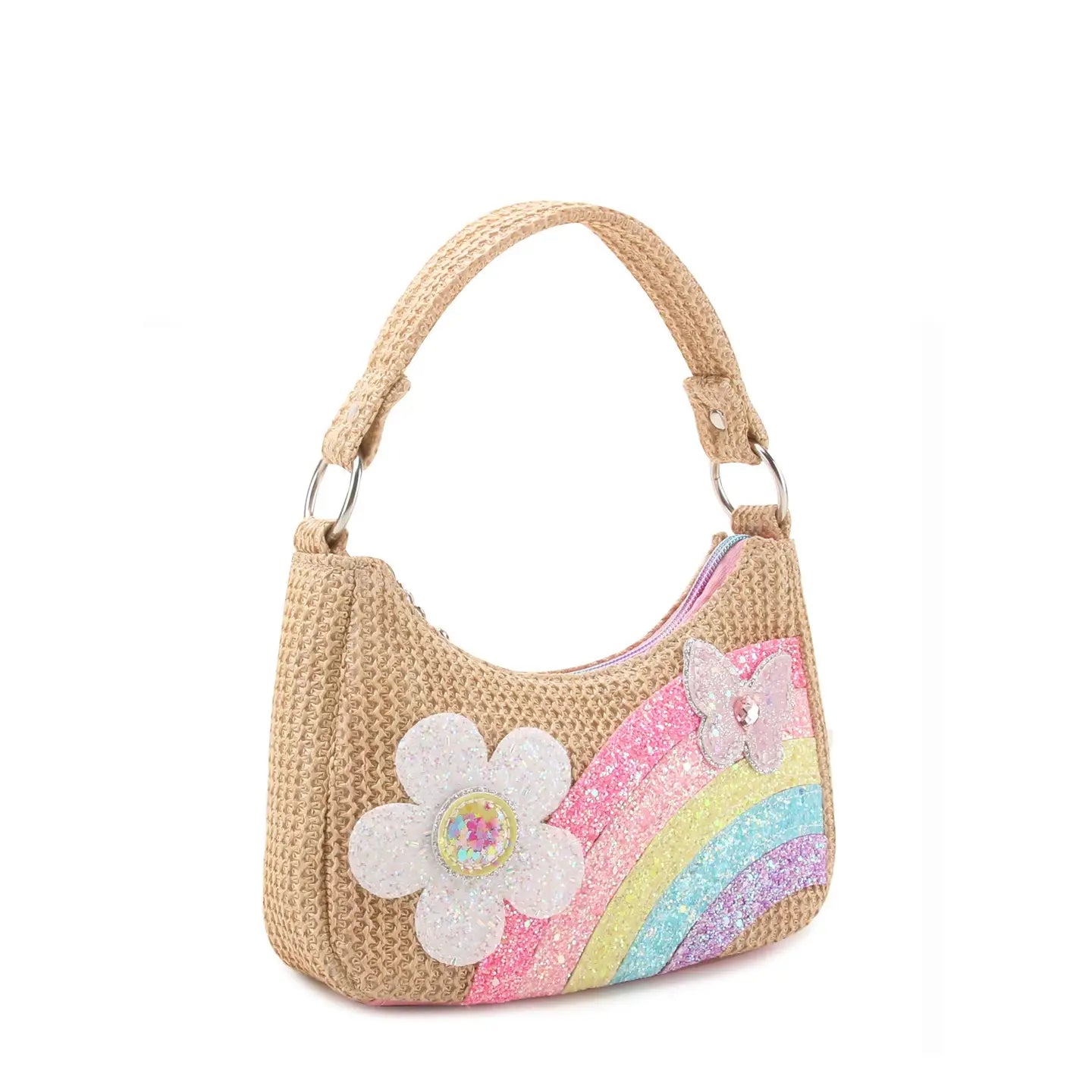 Straw Daisy Mini Hobo Bag