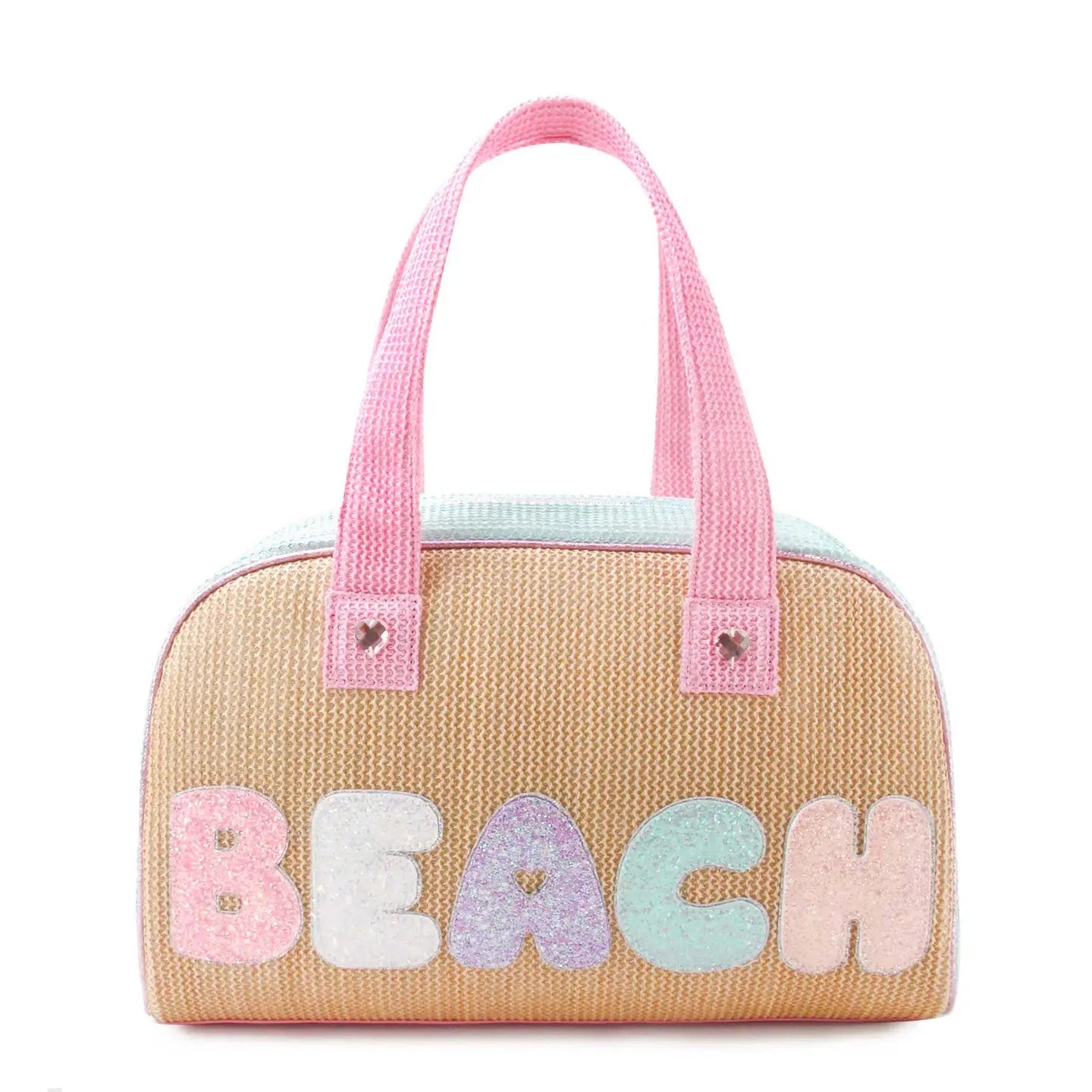 Straw 'Beach' Medium Duffle Bag