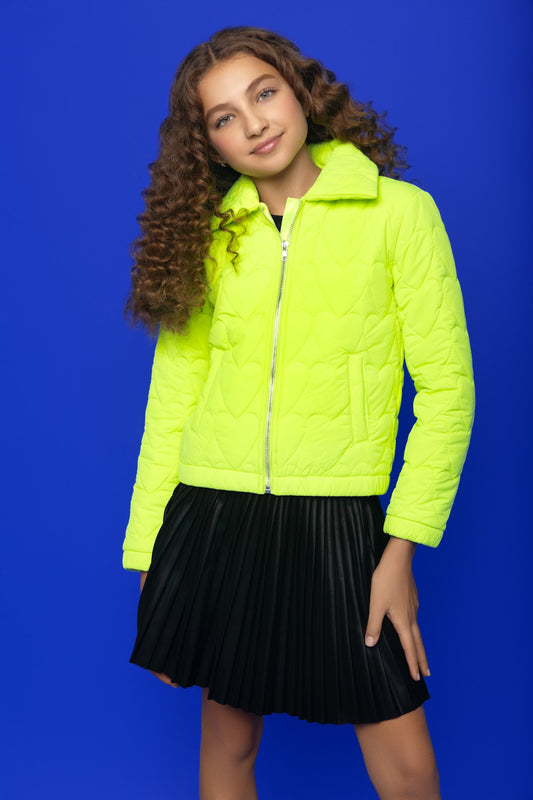 Neon Lime Puffer Jacket