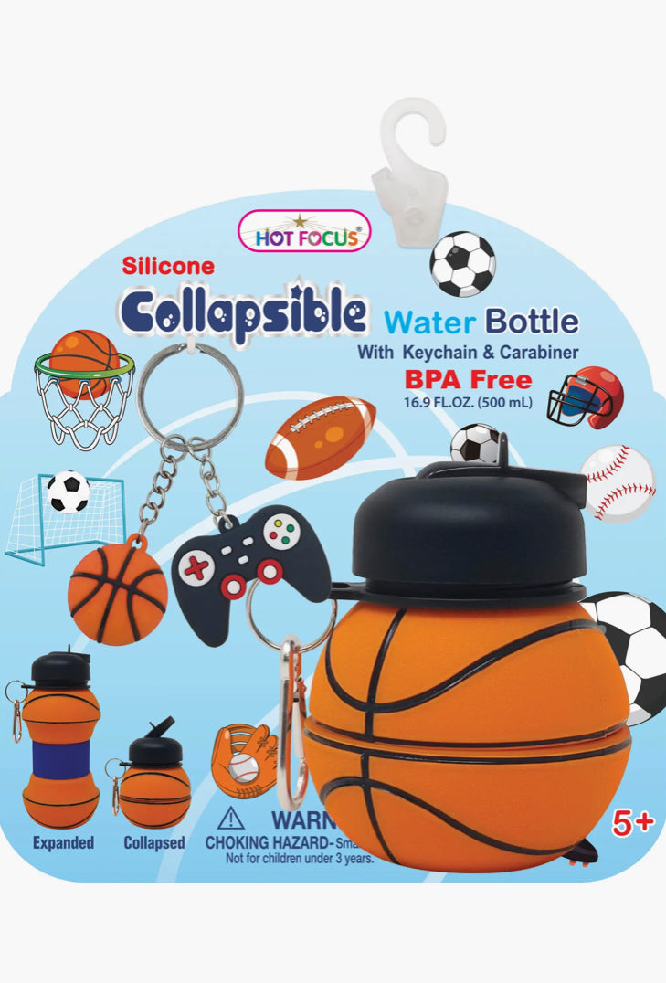 Basketball Collapsible Water Bottle
