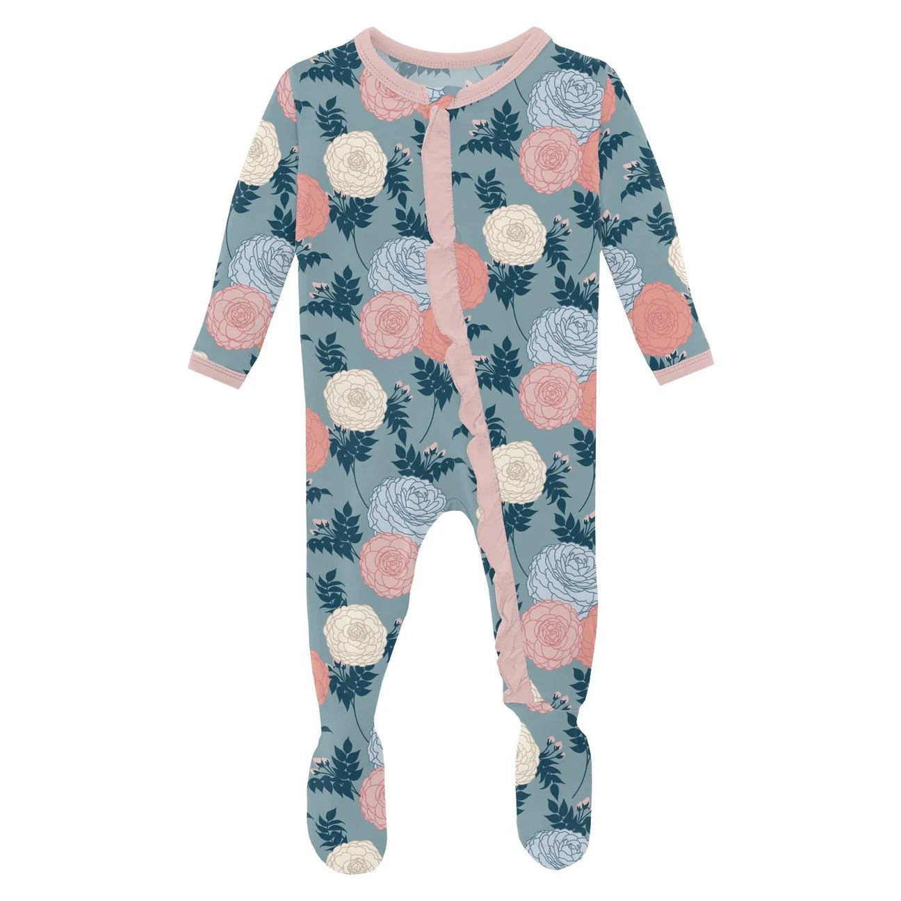 Stormy Sea Enchanted Floral Footie