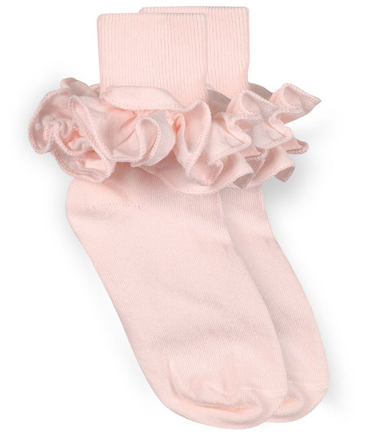 Pastel Pink Misty Ruffle Socks 02143