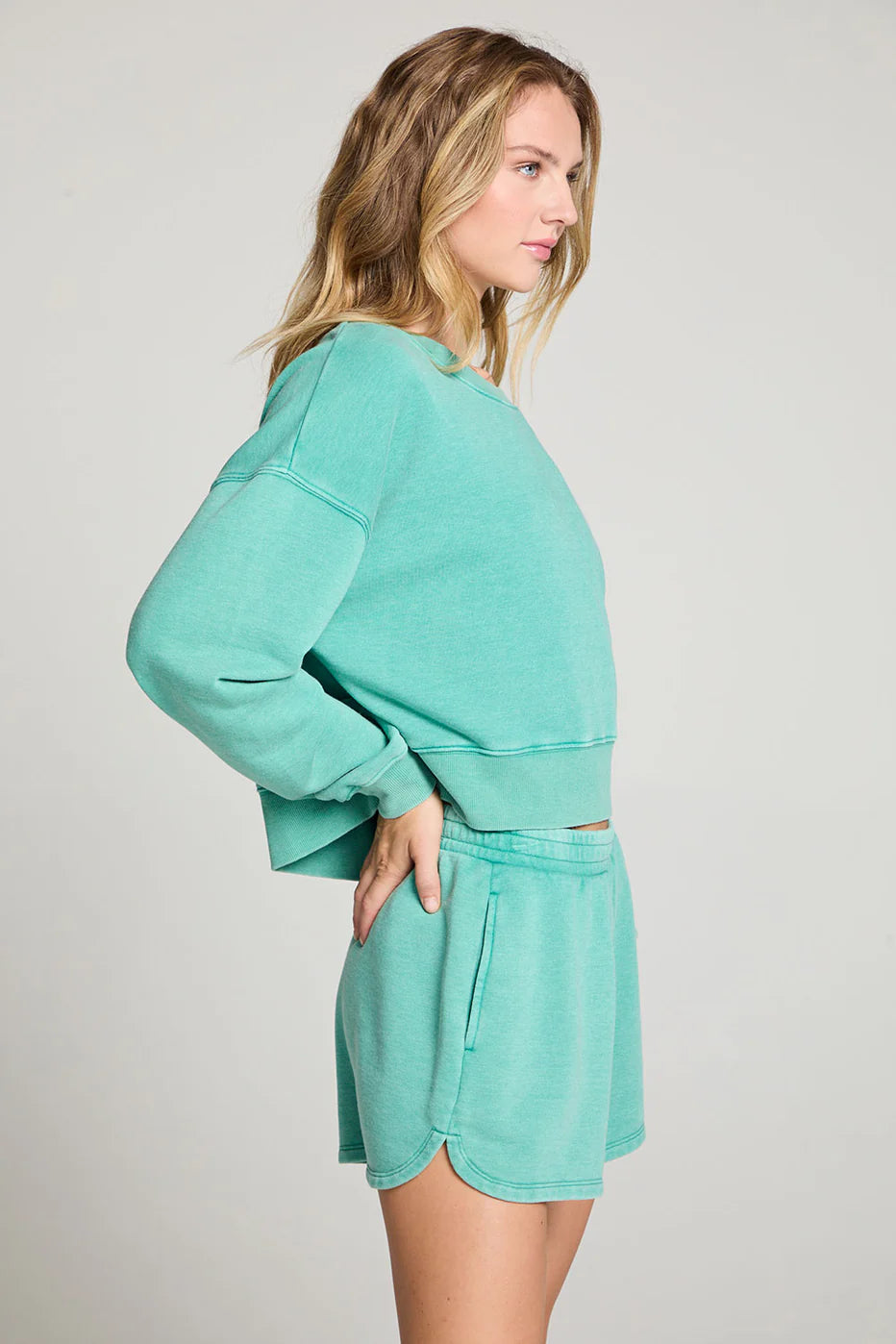Casbah Clover Green Crop Pullover
