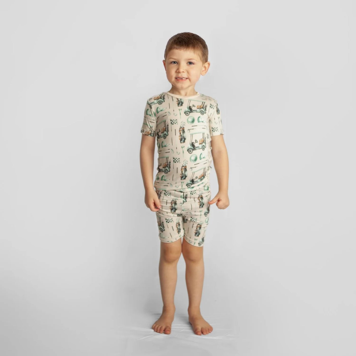 Latte Golf Pajama Short Set