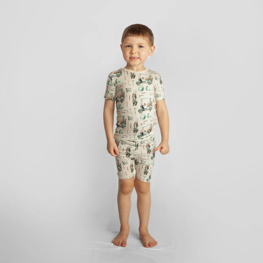 Latte Golf Pajama Short Set