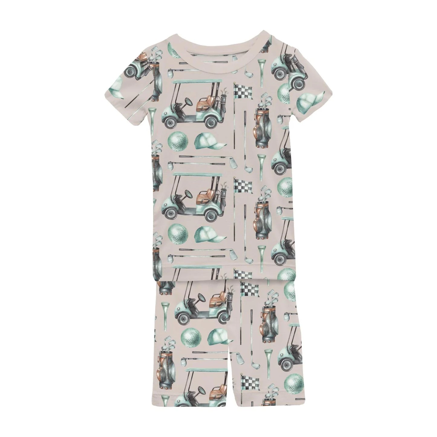 Latte Golf Pajama Short Set