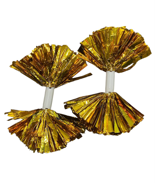 Gold Metallic Pom Set