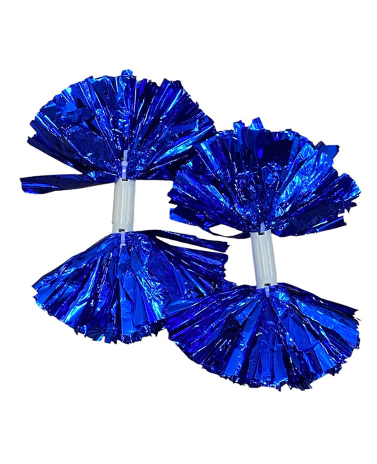 Blue Metallic Pom Set
