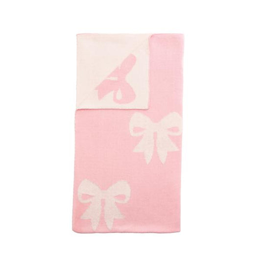 Knit Bow Blanket