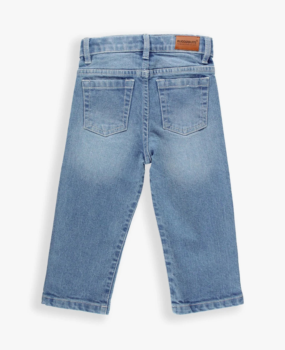 Boys Light Wash Straight Jeans