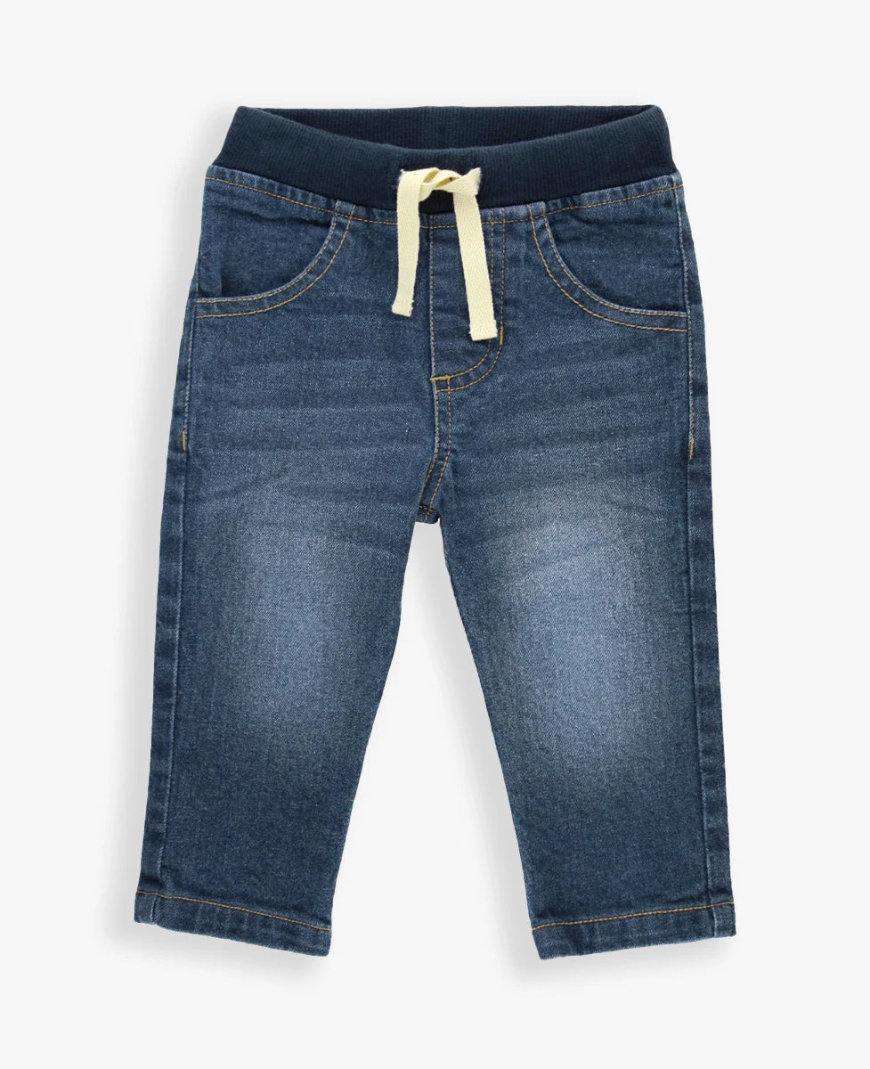 Medium Wash Pull-On Jeans