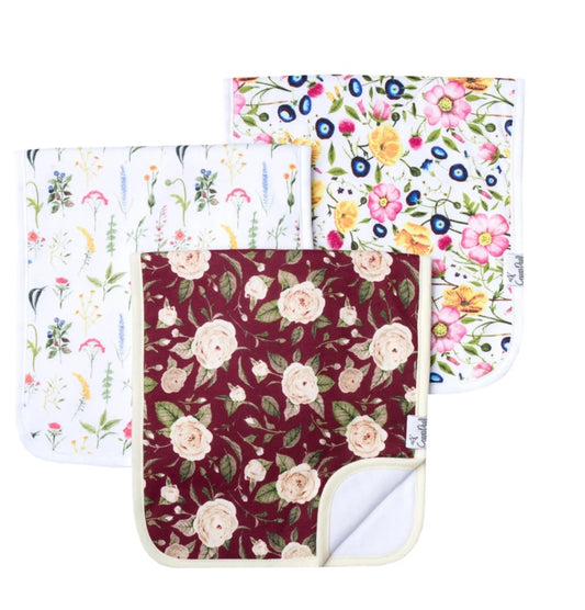 Scarlet Burp Cloth Set