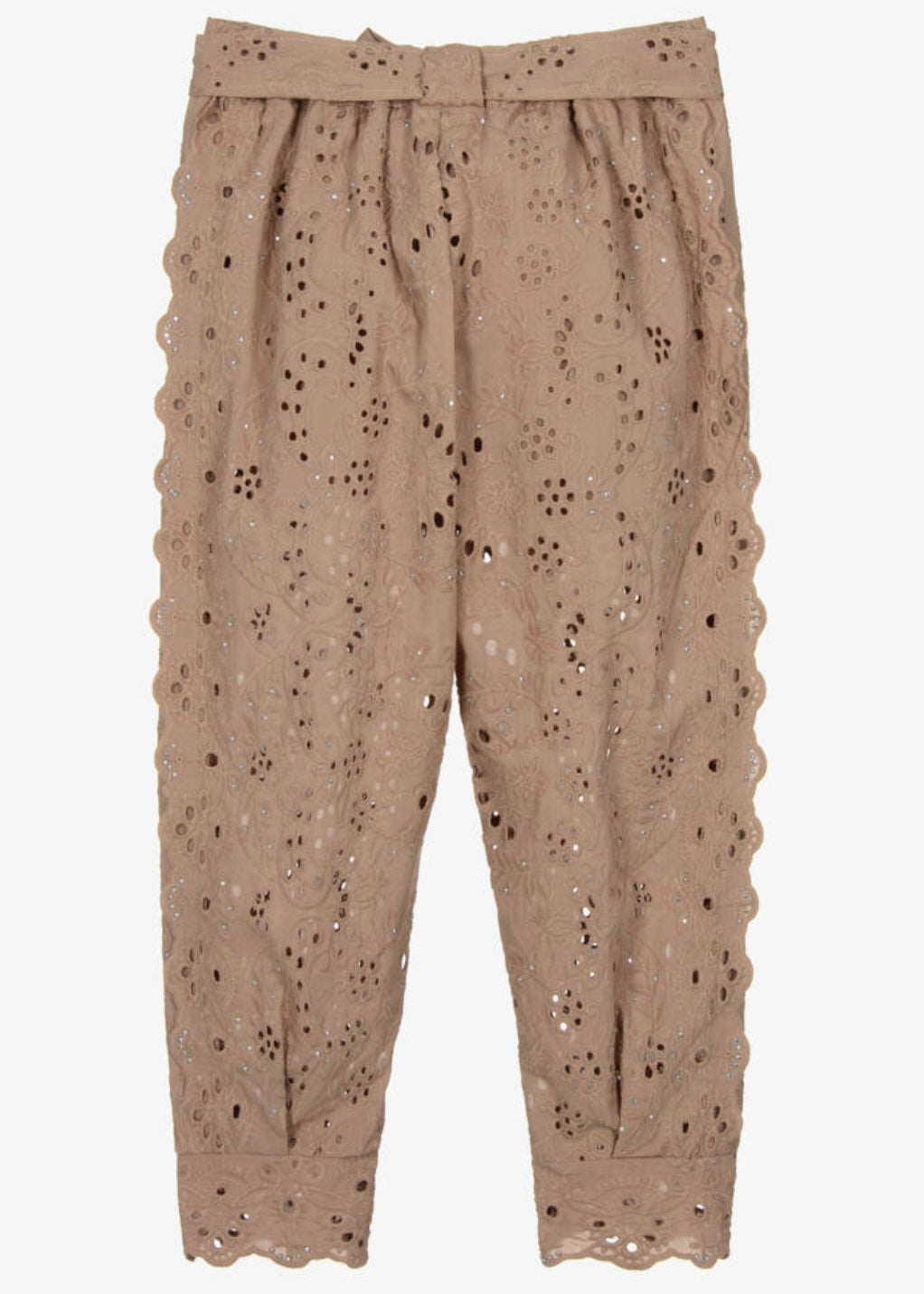 Taupe Ottilie Embroidered Pants