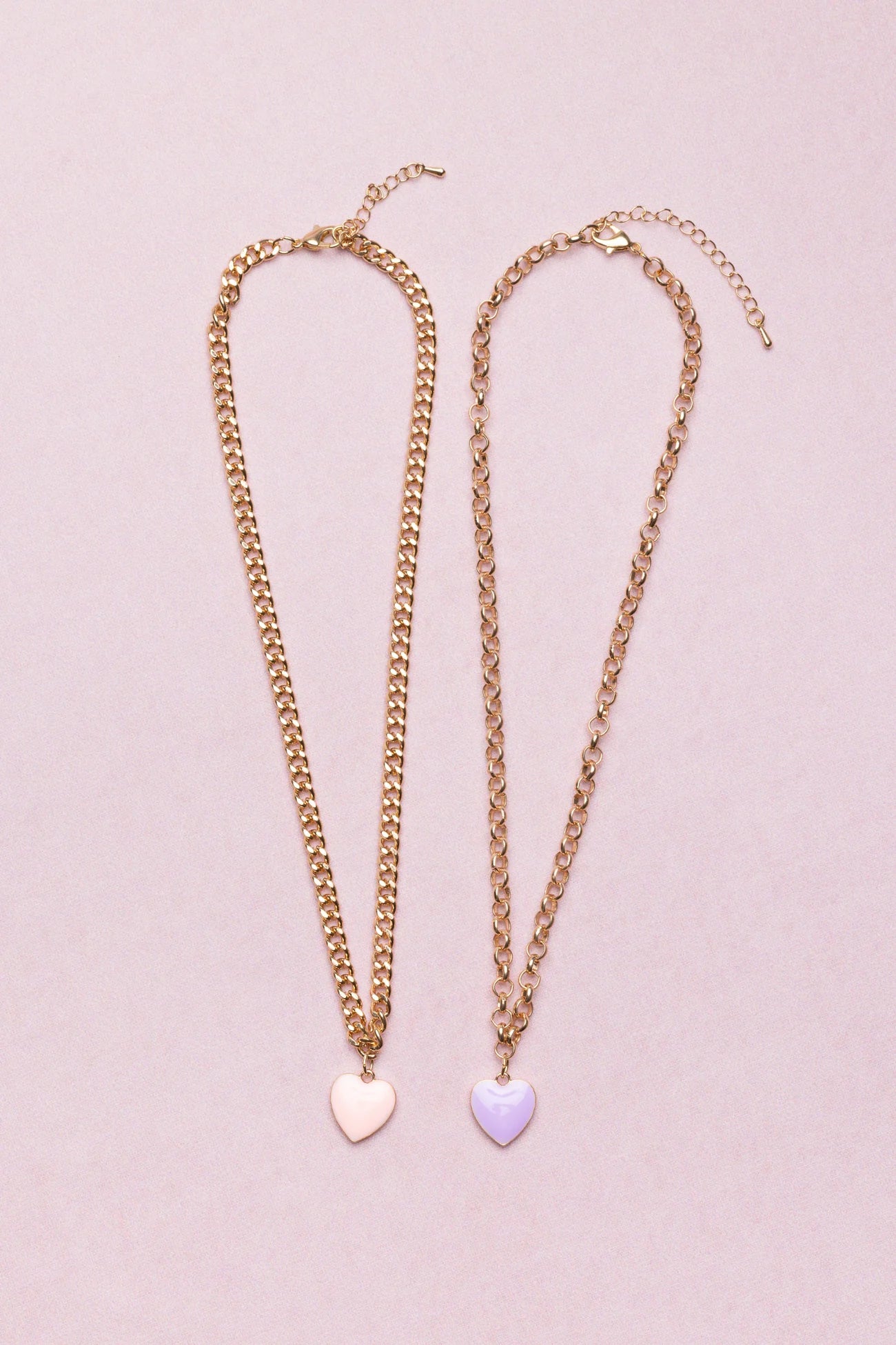 Chunky Chain Heart Necklace Assorted