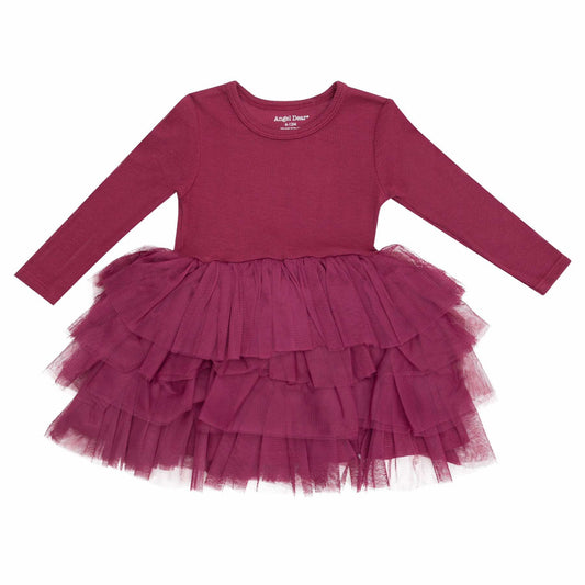 Ribbed Rose Tulle Dress