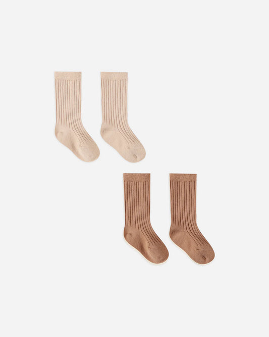 Shell & Rose Rib Sock Set