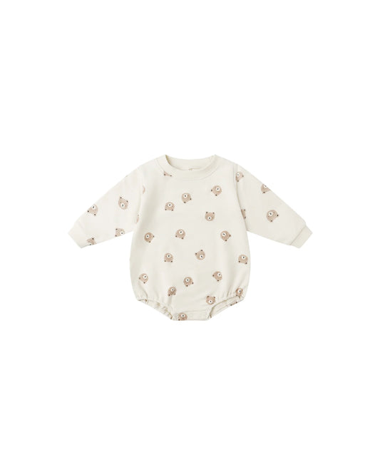 Brown Bear Crewneck Bubble Romper