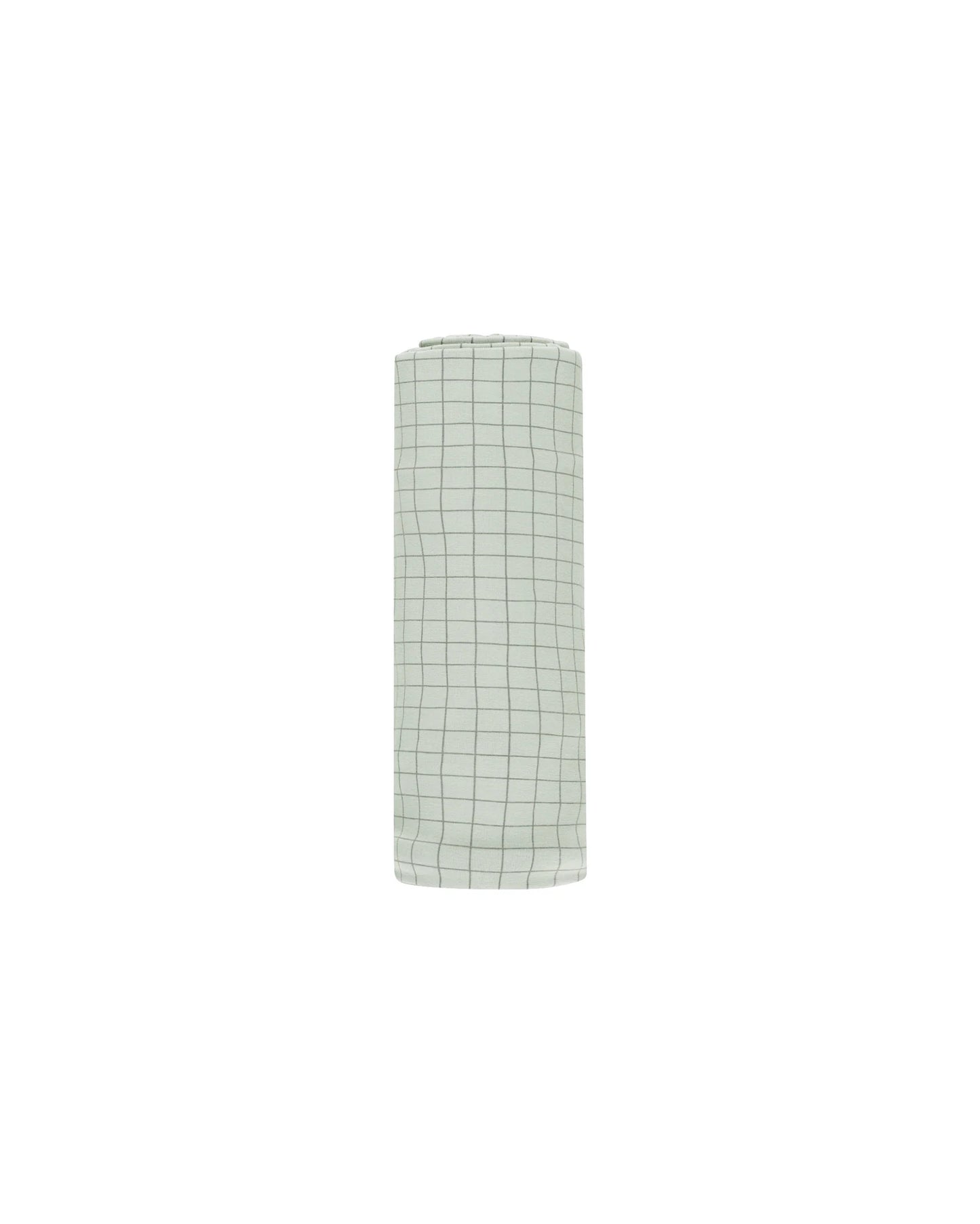 Sage Grid Bamboo Swaddle