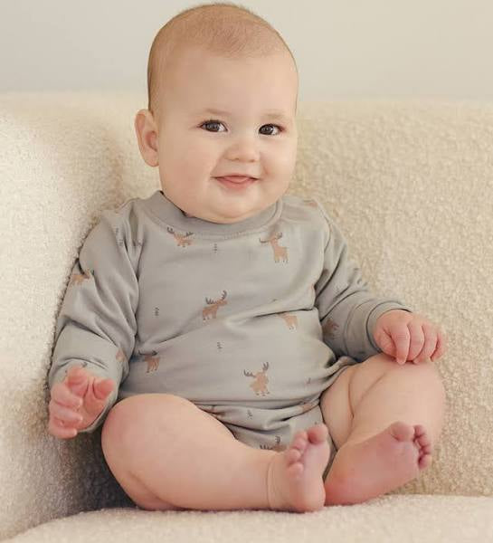 Moose Crewneck Bubble Romper