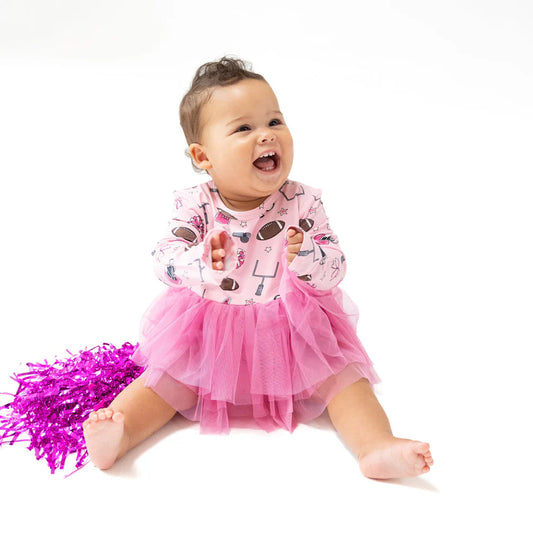 Game Day Pink Tutu Bodysuit