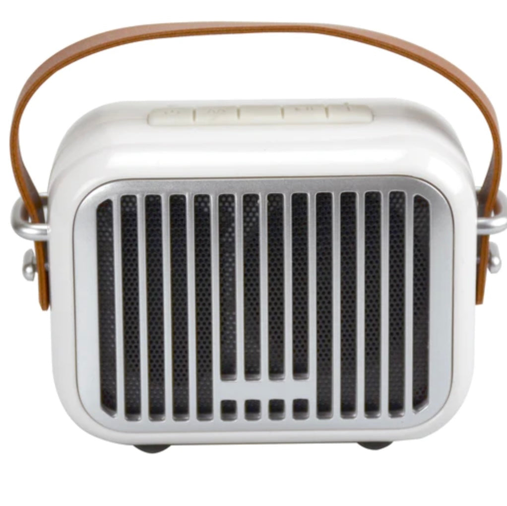 White Retro Mini Speakers
