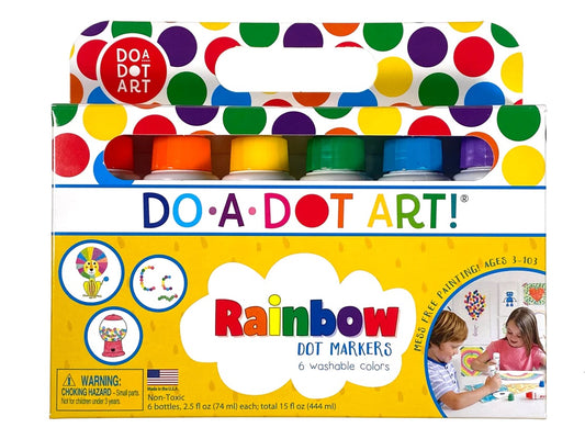 Dot Art Rainbow Markers 6 Pack