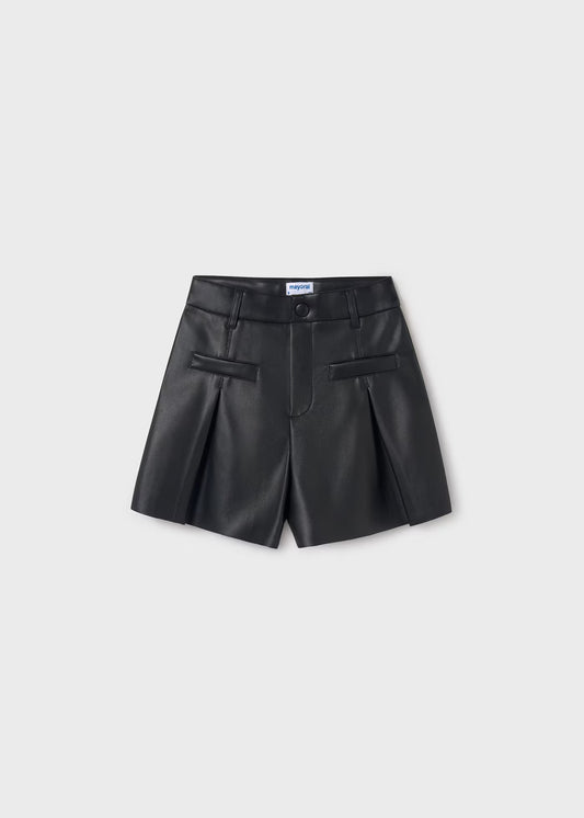 Black Leather Shorts