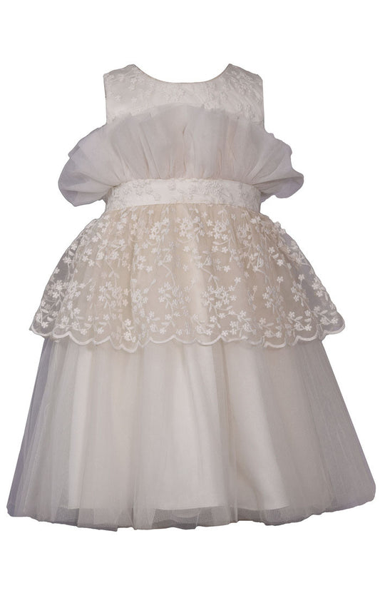 LACE PEPLUM DRESS