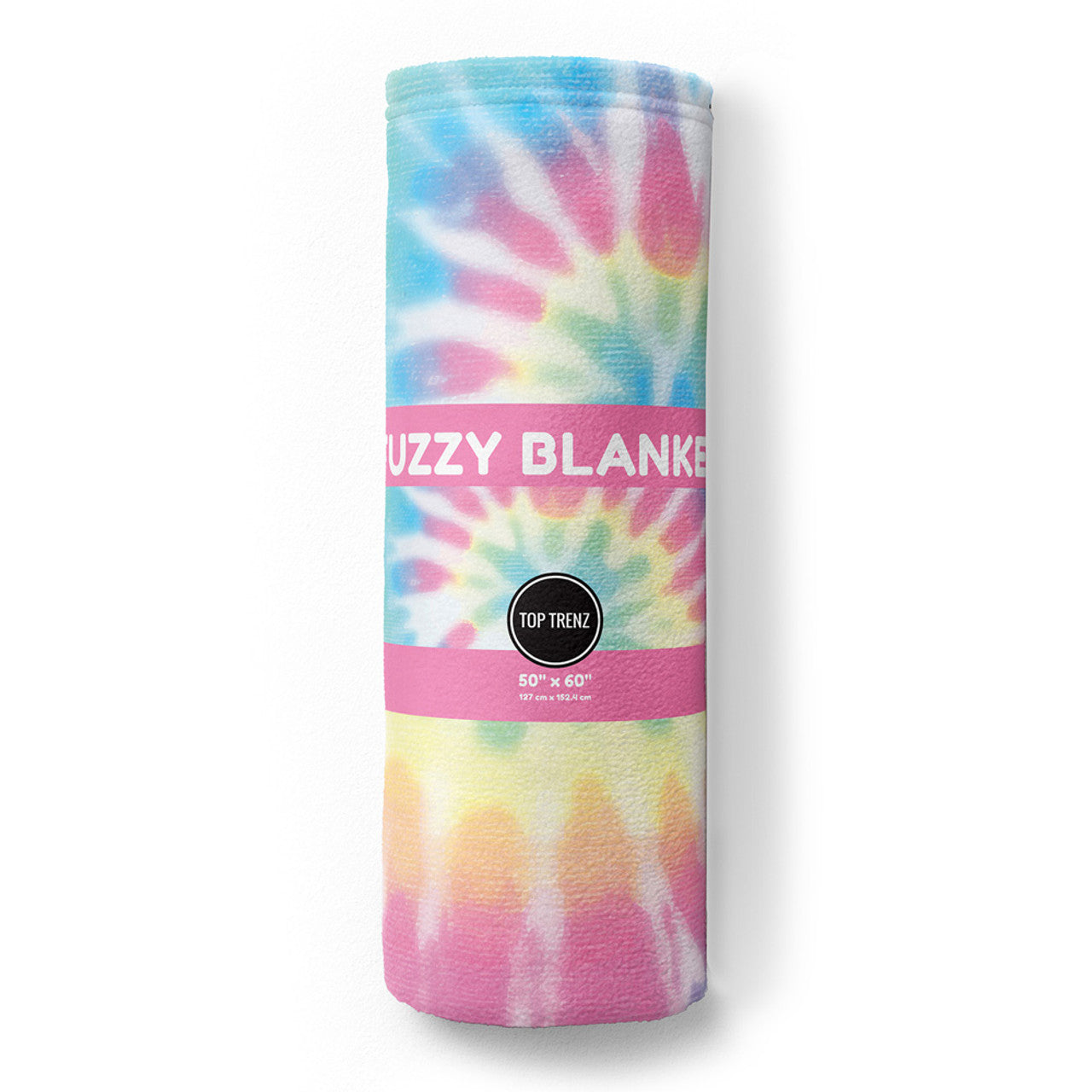 Pastel Delight Tie Dye Fuzzy Throw Blanket