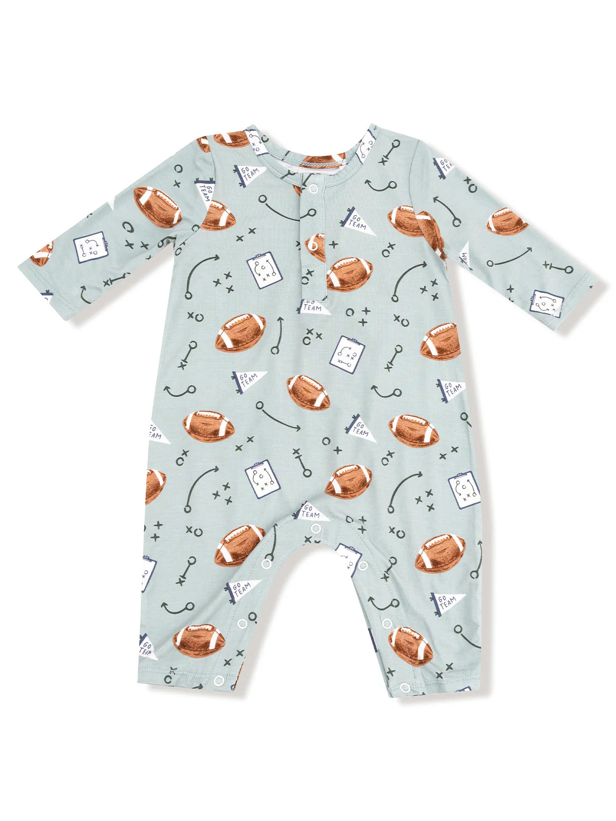 Touchdown Time Henley Romper