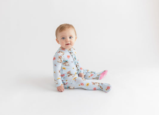 Tinsley Jane Ruffled Zip Footie