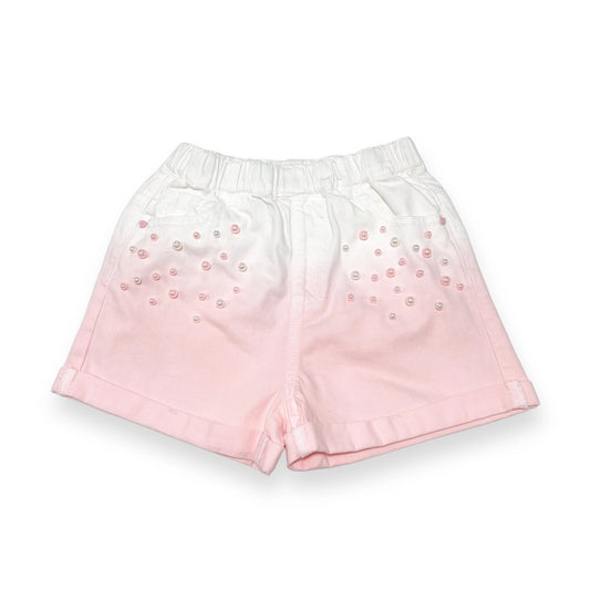 Dip Dye Pearl Stud Pink Denim Shorts