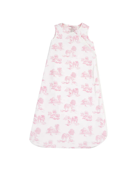 Pink Farm Toile Sleep Bag