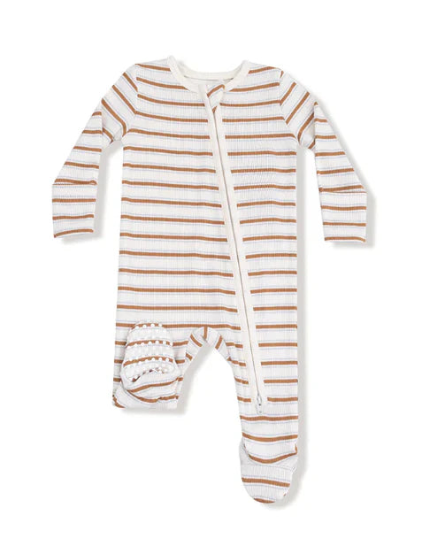 Vintage Stripe Brown Footie
