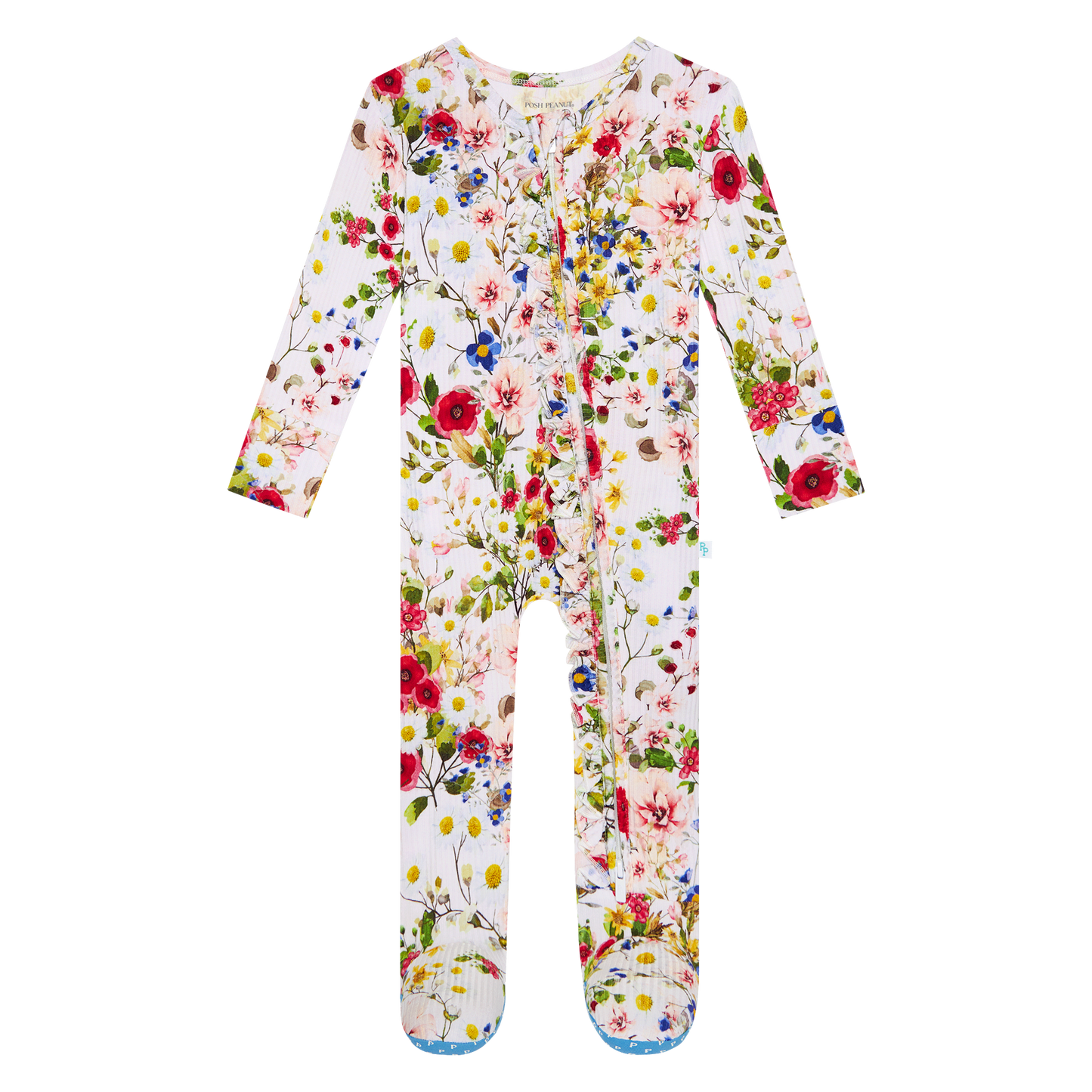 Barbara Ruffled Zip Footie