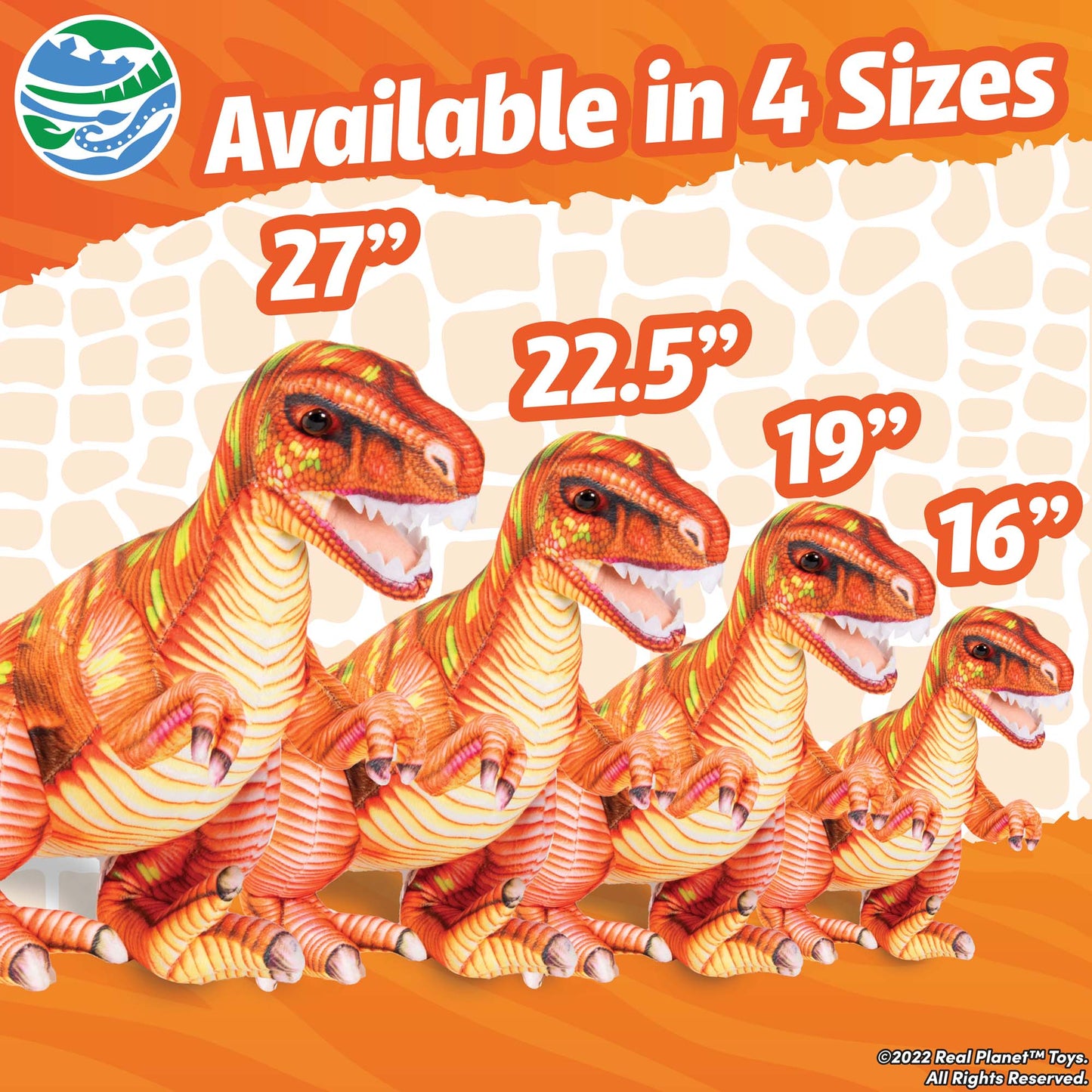 22.5” Orange Tyrannosaurus Rex