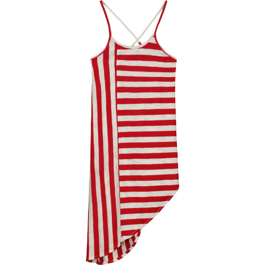 Red/Ivory Stripe Dress
